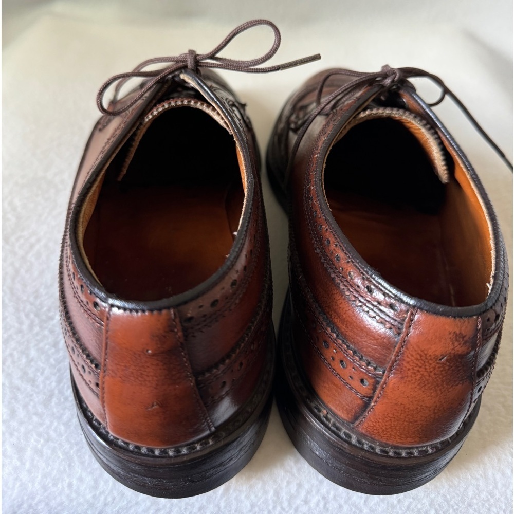 Men’s Brown Leather Vintage Oxford Shoes. - Picture 6 of 16